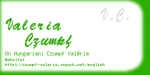 valeria czumpf business card